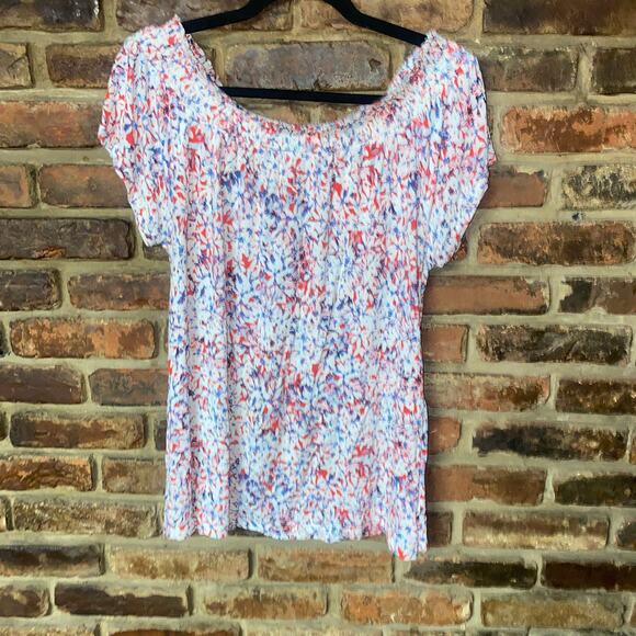 Eliane Rose Floral Smocked Off-The-Shoulder Blouse Women's Size Small - Picture 1 of 6